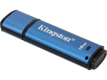 Kingston 16GB Data Traveler AES Encrypted Vault Privacy 256Bit USB 3.0 Flash Drive (DTVP30/16GB)