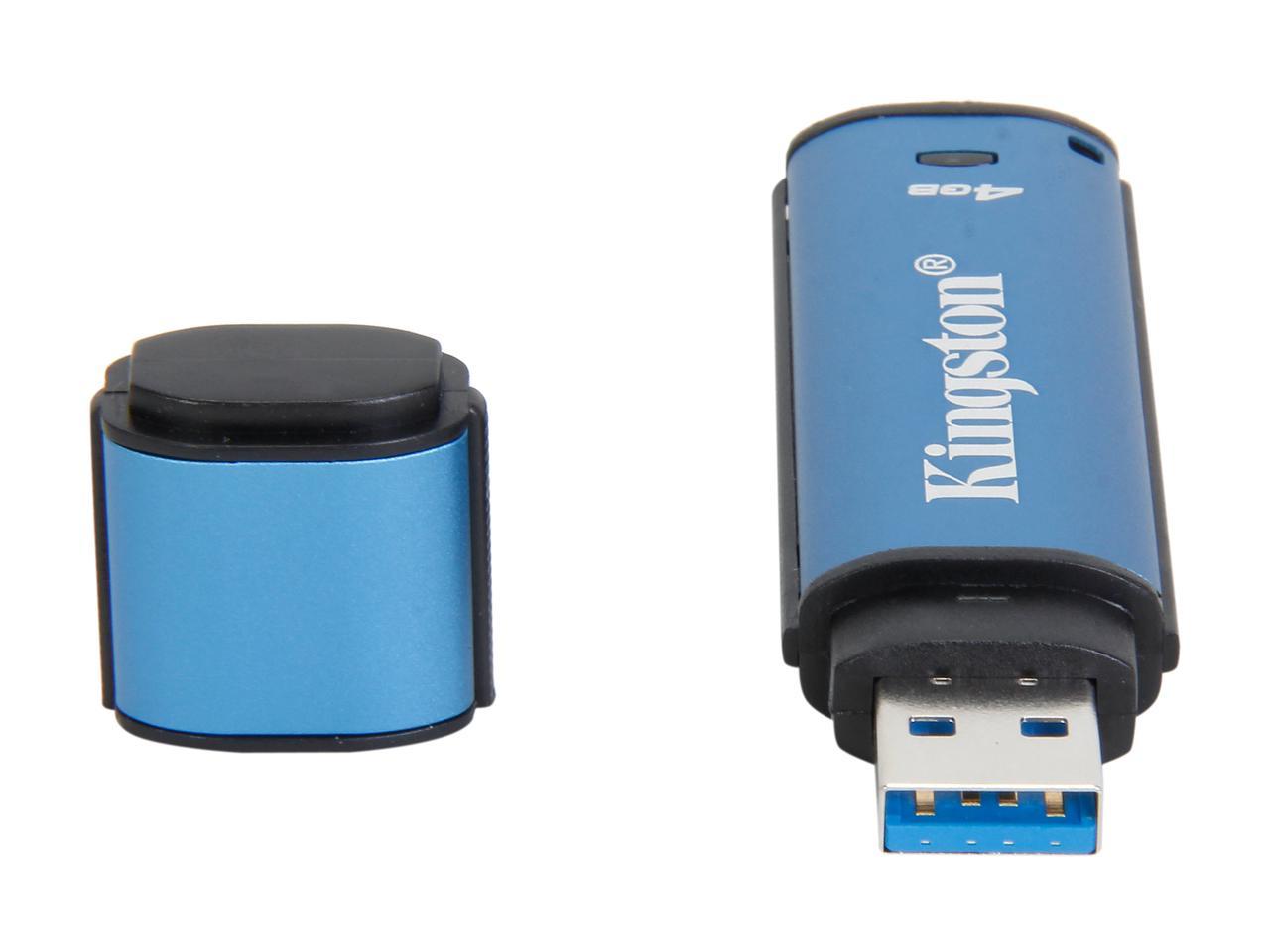 Kingston 4GB Data Traveler AES Encrypted Vault Privacy 256Bit USB 3.0 Flash Drive (DTVP30/4GB)
