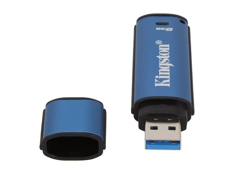 Kingston 8GB Data Traveler AES Encrypted Vault Privacy 256Bit USB 3.0 Flash Drive (DTVP30/8GB)