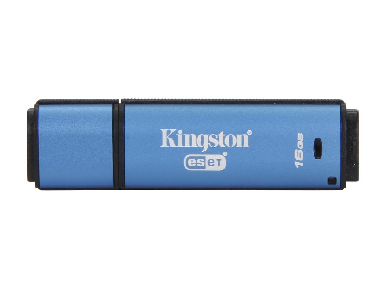 Kingston 16GB Data Traveler AES Encrypted Vault Privacy 256Bit USB 3.0 Flash Drive with ESET AV (DTVP30AV/16GB)