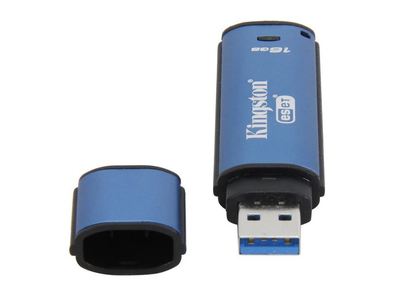 Kingston 16GB Data Traveler AES Encrypted Vault Privacy 256Bit USB 3.0 Flash Drive with ESET AV (DTVP30AV/16GB)