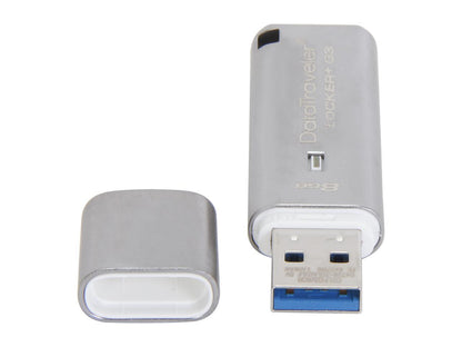 Kingston 8GB Data Traveler Locker + G3, USB 3.0 Flash Drive with Personal Data Security & Automatic Cloud Backup (DTLPG3/8GB)