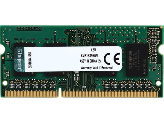 Kingston 2GB 204-Pin DDR3 SO-DIMM DDR3 1333 (PC3 10600) Laptop Memory Model KVR13S9S6/2