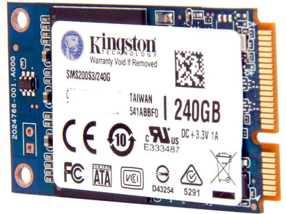 Kingston SSDNow mS200 mSATA 240GB SATA 6Gb/s Internal Solid State Drive (SSD) SMS200S3/240G