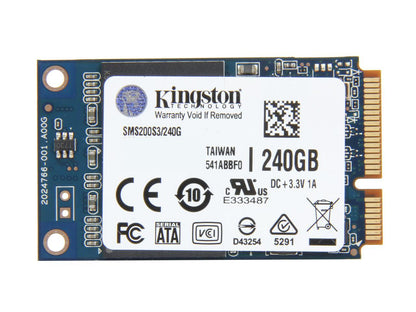 Kingston SSDNow mS200 mSATA 240GB SATA 6Gb/s Internal Solid State Drive (SSD) SMS200S3/240G