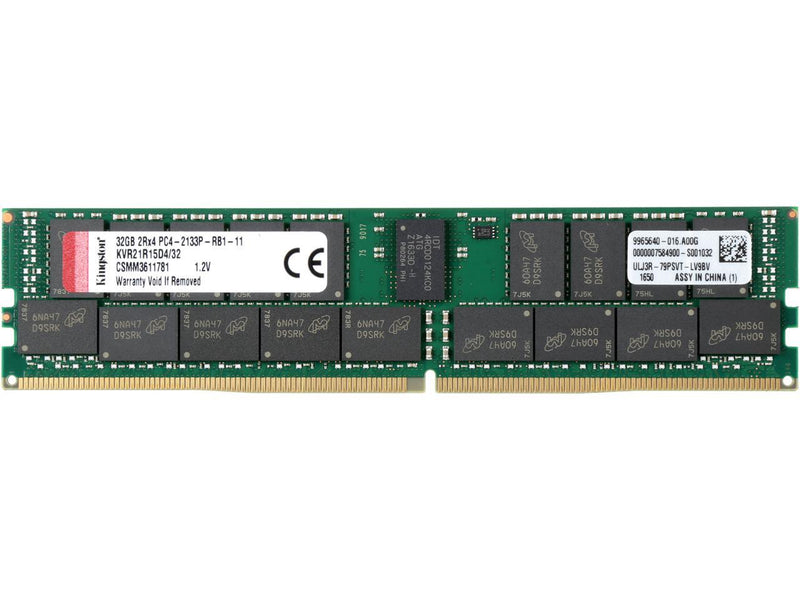Kingston ValueRAM 32GB 288-Pin DDR4 SDRAM ECC Registered DDR4 2133 (PC4 17000) Server Memory Model KVR21R15D4/32
