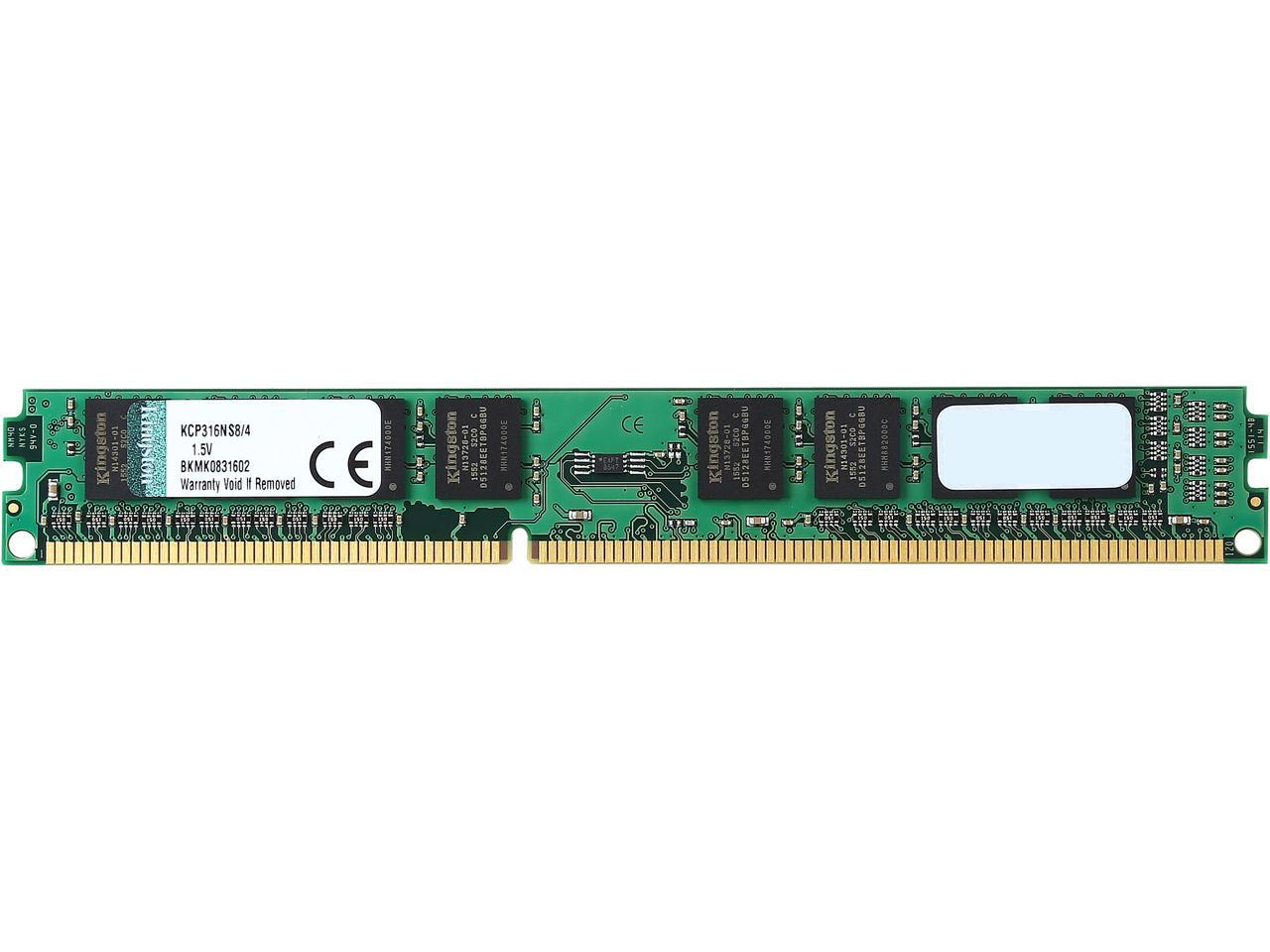 Kingston 4GB 240-Pin DDR3 SDRAM Unbuffered DDR3 1600 (PC3 12800) System Specific Memory Model KCP316NS8/4