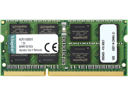 Kingston 8GB 204-Pin DDR3 SO-DIMM Unbuffered DDR3 1600 (PC3 12800) System Specific Memory Model KCP316SD8/8