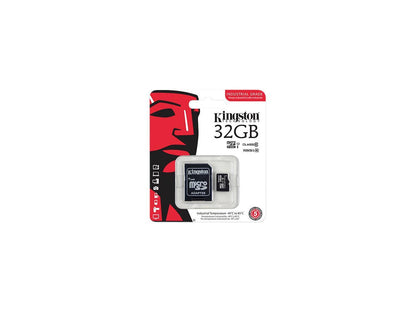 Kingston 32GB microSDHC Industrial Temperature Card + SD Adapter Model SDCIT/32GB