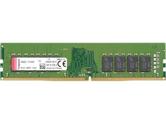 Kingston ValueRAM 16GB (1 x 16GB) DDR4 2400 RAM (Desktop Memory) DIMM (288-Pin) KVR24N17D8/16