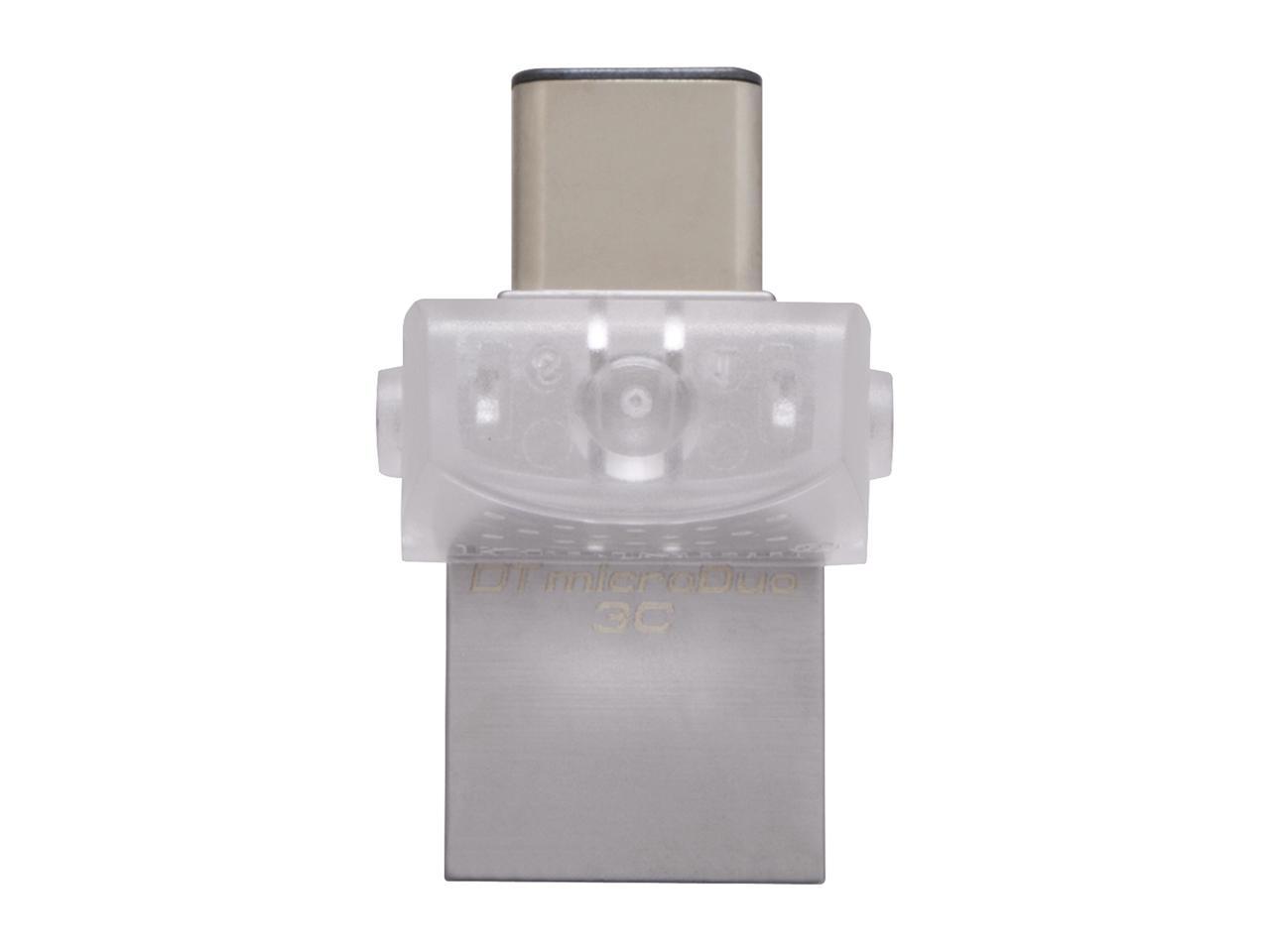 Kingston 128GB Data Traveler DUO3C USB 3.0/3.1 + Type-C Flash Drive (DTDUO3C/128GB)