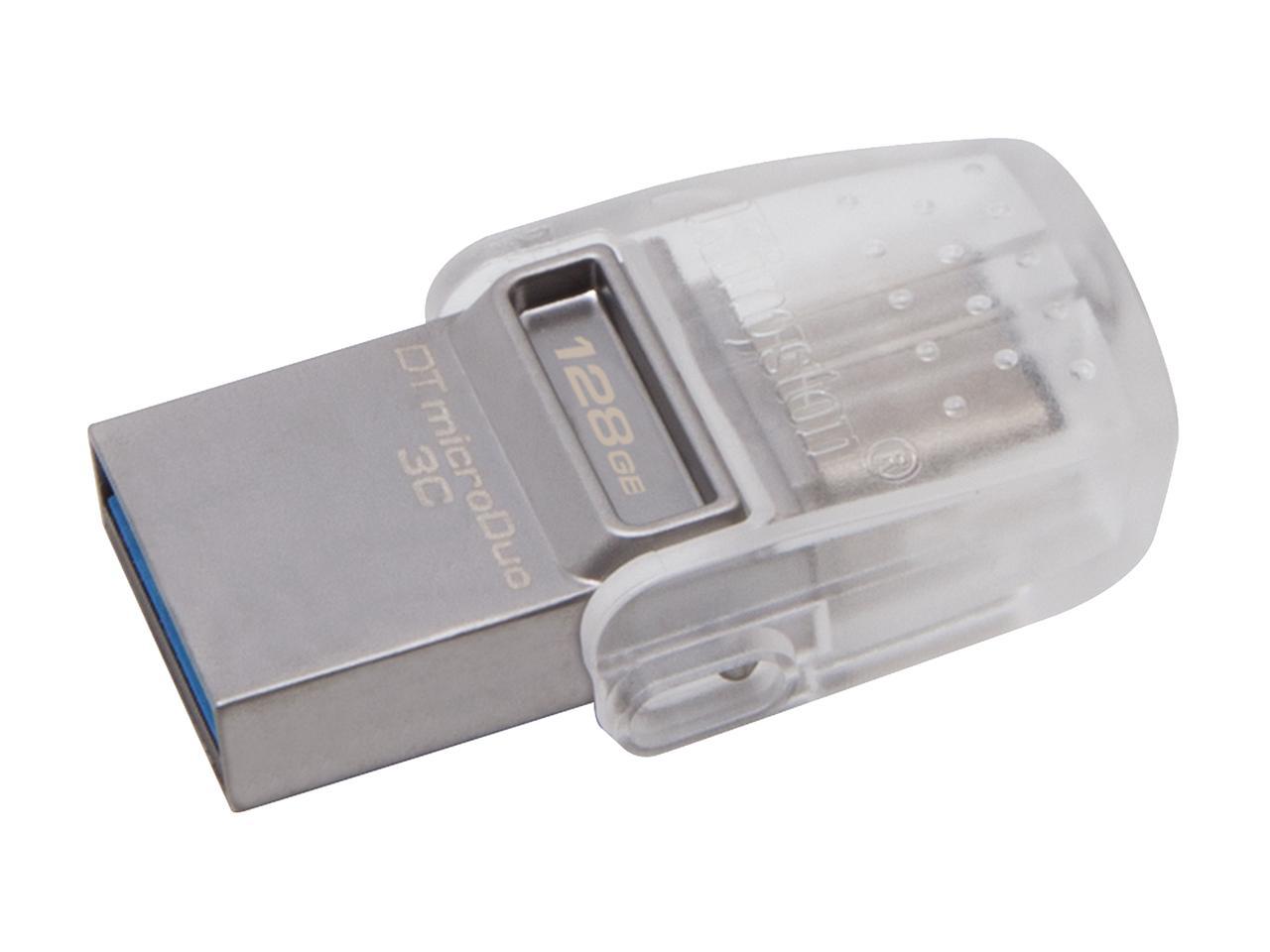 Kingston 128GB Data Traveler DUO3C USB 3.0/3.1 + Type-C Flash Drive (DTDUO3C/128GB)