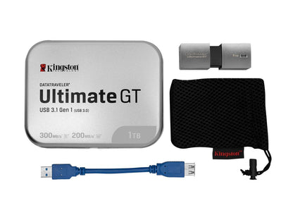 Kingston 1TB DataTraveler Ultimate GT USB 3.0 Flash Drive, Speed Up to 300MB/s (DTUGT/1TB)