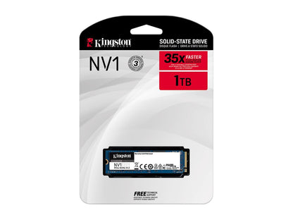 Kingston NV1 1TB M.2 2280 NVMe PCIe Internal SSD Up to 2100 MB/s SNVS/1000G