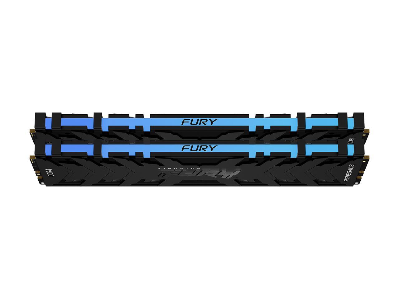 Kingston FURY Renegade RGB 16GB (2 x 8GB) 288-Pin PC RAM DDR4 3600 (PC4 28800) Desktop Memory Model KF436C16RBAK2/16