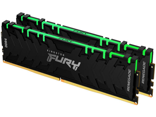 Kingston FURY Renegade RGB 16GB (2 x 8GB) 288-Pin PC RAM DDR4 4000 (PC4 32000) Desktop Memory Model KF440C19RBAK2/16