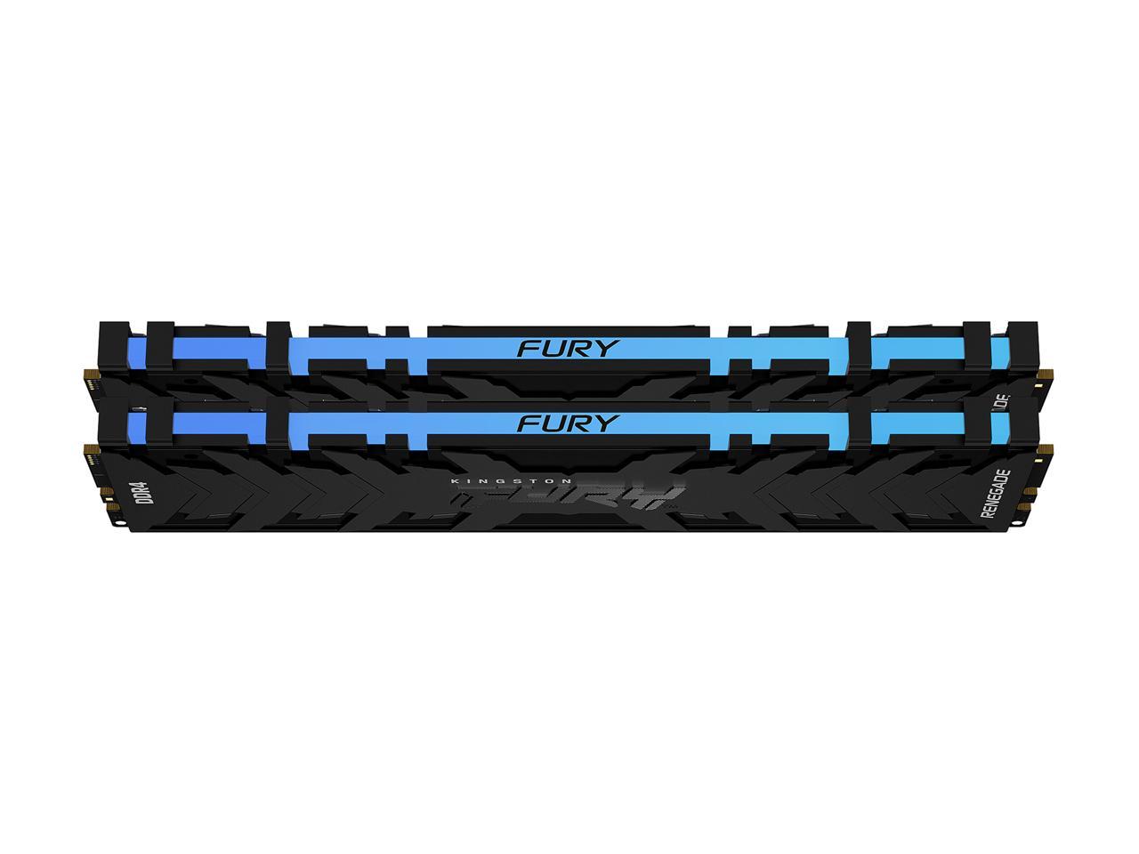 Kingston FURY Renegade RGB 16GB (2 x 8GB) 288-Pin PC RAM DDR4 4000 (PC4 32000) Desktop Memory Model KF440C19RBAK2/16