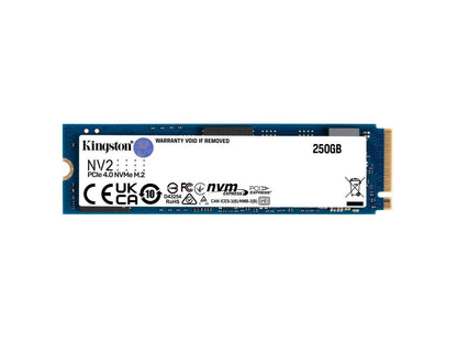 Kingston NV2 250G M.2 2280 NVMe PCIe Internal SSD Up to 3000 MB/s SNV2S/250G