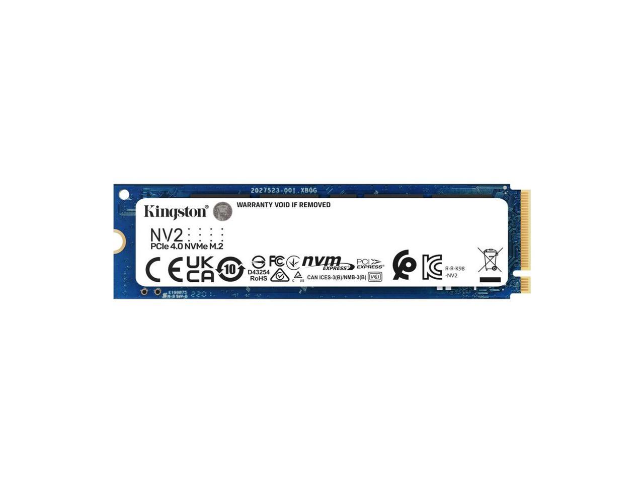 Kingston NV2 250G M.2 2280 NVMe PCIe Internal SSD Up to 3000 MB/s SNV2S/250G