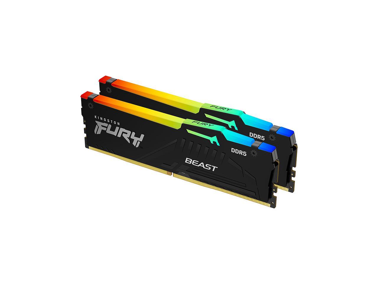 Kingston FURY Beast 32GB (2 x 16GB) 288-Pin PC RAM DDR5 6000 (PC5 48000) Memory (Desktop Memory) Model KF560C36BBEAK2-32