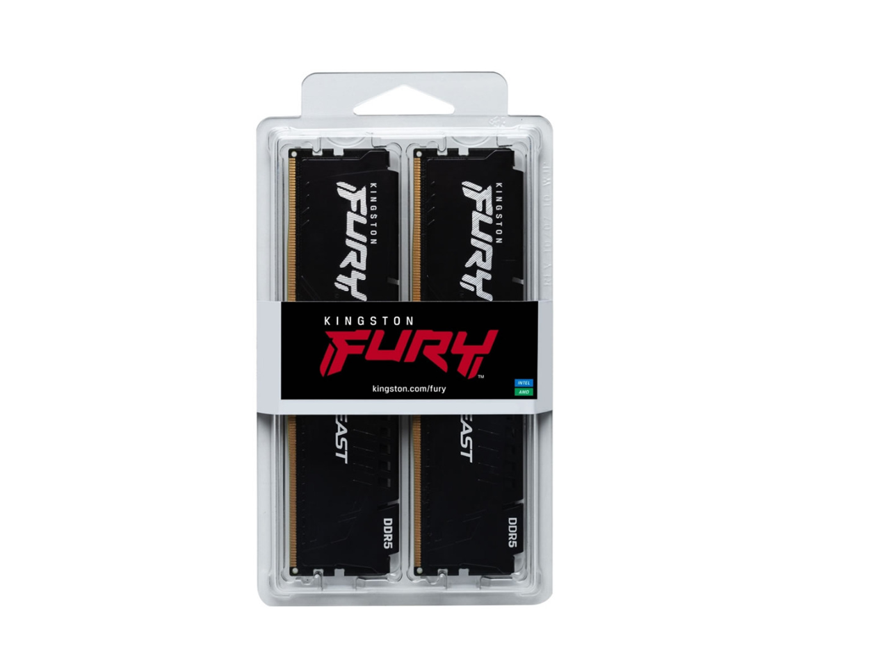 Kingston FURY Beast Black 32GB (2 x 16GB) DDR5 5200 (PC5 41600) Memory (Desktop Memory) Model KF552C36BBEK2-32