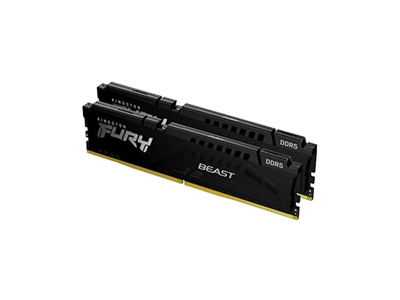 Kingston FURY Beast Black 32GB (2 x 16GB) DDR5 5600 (PC5 44800) Memory (Desktop Memory) Model KF556C36BBEK2-32