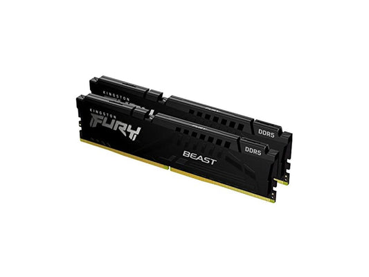 Kingston FURY Beast Black 32GB (2 x 16GB) DDR5 5600 (PC5 44800) Memory (Desktop Memory) Model KF556C36BBEK2-32