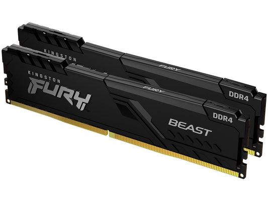 Kingston FURY Beast 32GB (2 x 16GB) 288-Pin PC RAM DDR4 3200 (PC4 25600) Desktop Memory Model RFBB14-32C16K2/32