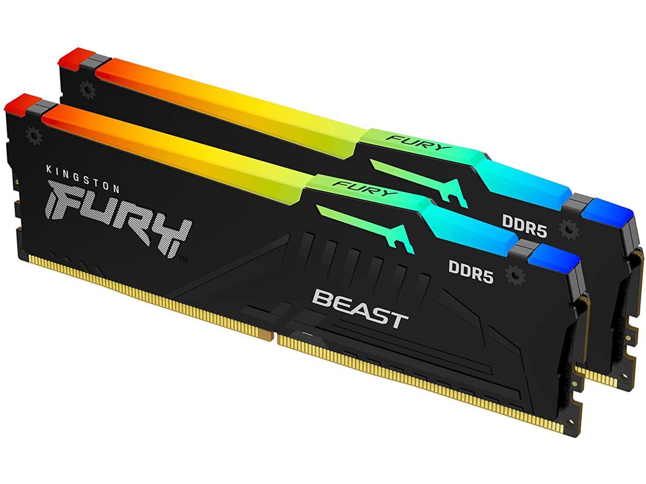 Kingston FURY Beast 64GB (2 x 32GB) 288-Pin DDR5 6000 (PC5 48000) Memory