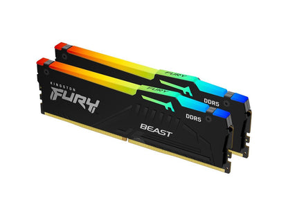 Kingston FURY Beast 64GB (2 x 32GB) 288-Pin PC RAM DDR5 6000 (PC5 48000) Desktop Memory