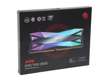 XPG SPECTRIX D60G 16GB (2 x 8GB) 288-Pin DDR4 SDRAM DDR4 3600 (PC4 28800) RGB Desktop Memory Model AX4U360038G17-DT60