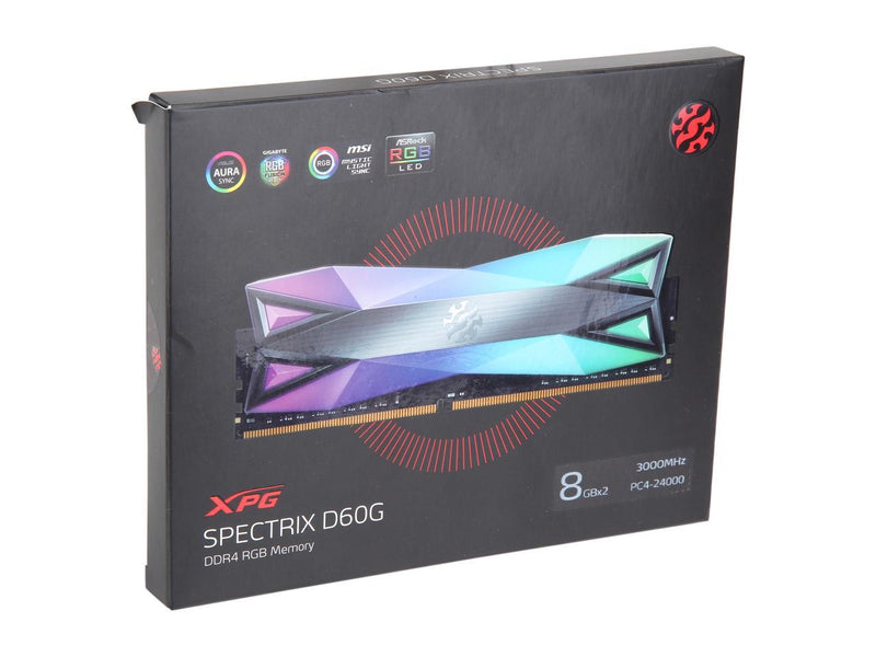 XPG SPECTRIX D60G 16GB (2 x 8GB) 288-Pin DDR4 SDRAM DDR4 3000 (PC4 24000) RGB Desktop Memory Model AX4U300038G16-DT60