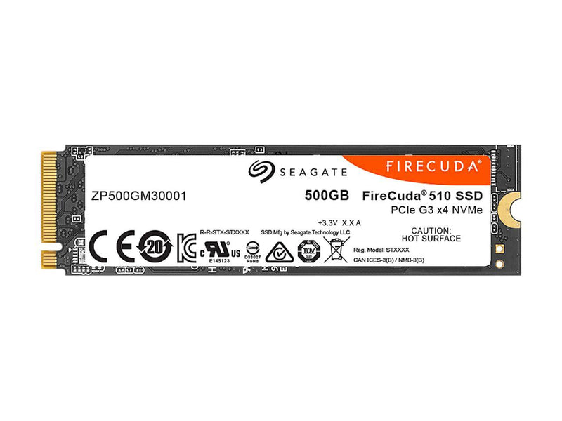 Seagate FireCuda 510 M.2 2280 500GB PCIe G3 x4, NVMe 1.3 3D TLC Internal Solid State Drive (SSD) ZP500GM3A001
