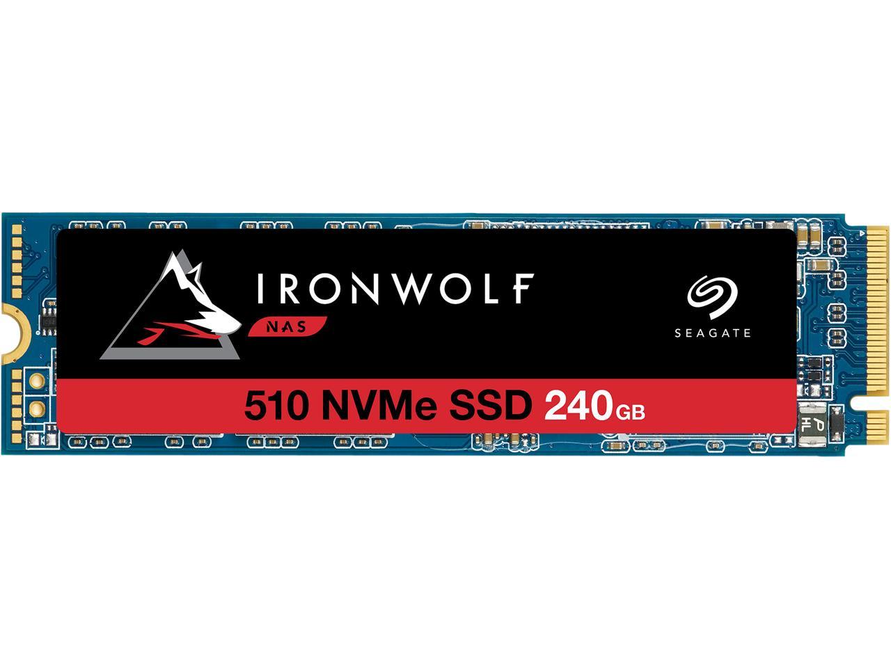 Seagate IronWolf 510 240GB NAS SSD Internal Solid State Drive - M.2 PCIe for Multibay RAID System Network Attached Storage, 2 Year Data Recovery (ZP240NM30011)