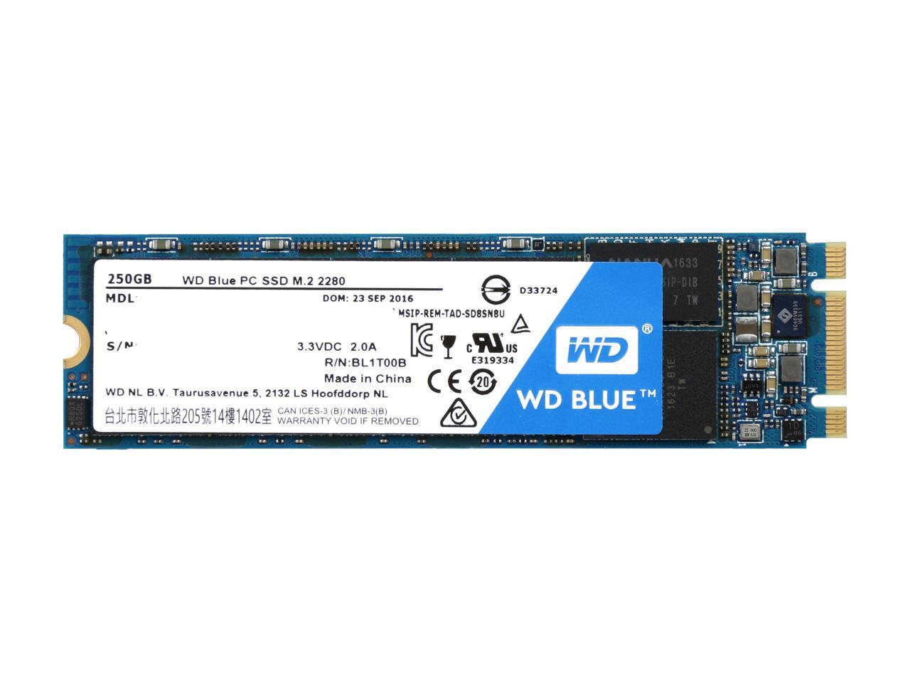 WD Blue M.2 250GB Internal SSD Solid State Drive - SATA 6Gb/s - WDS250G1B0B