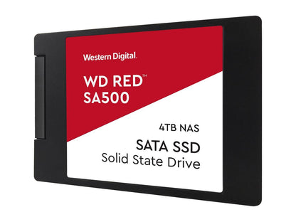 Western Digital WD Red SA500 2.5" 4TB SATA III 3D NAND Internal Solid State Drive (SSD) WDS400T1R0A