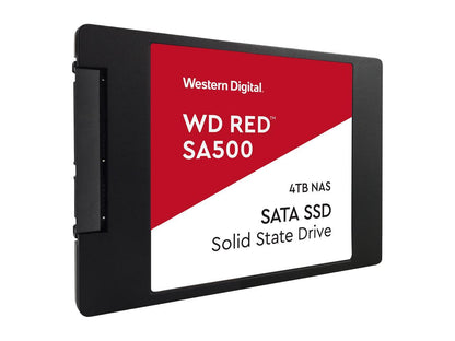 Western Digital WD Red SA500 2.5" 4TB SATA III 3D NAND Internal Solid State Drive (SSD) WDS400T1R0A