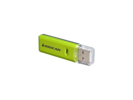 IOGEAR GFR204SD 10-in-1 USB 2.0 SD/ MicroSD/ MMC Card Reader/ Writer (Green/ Gray)