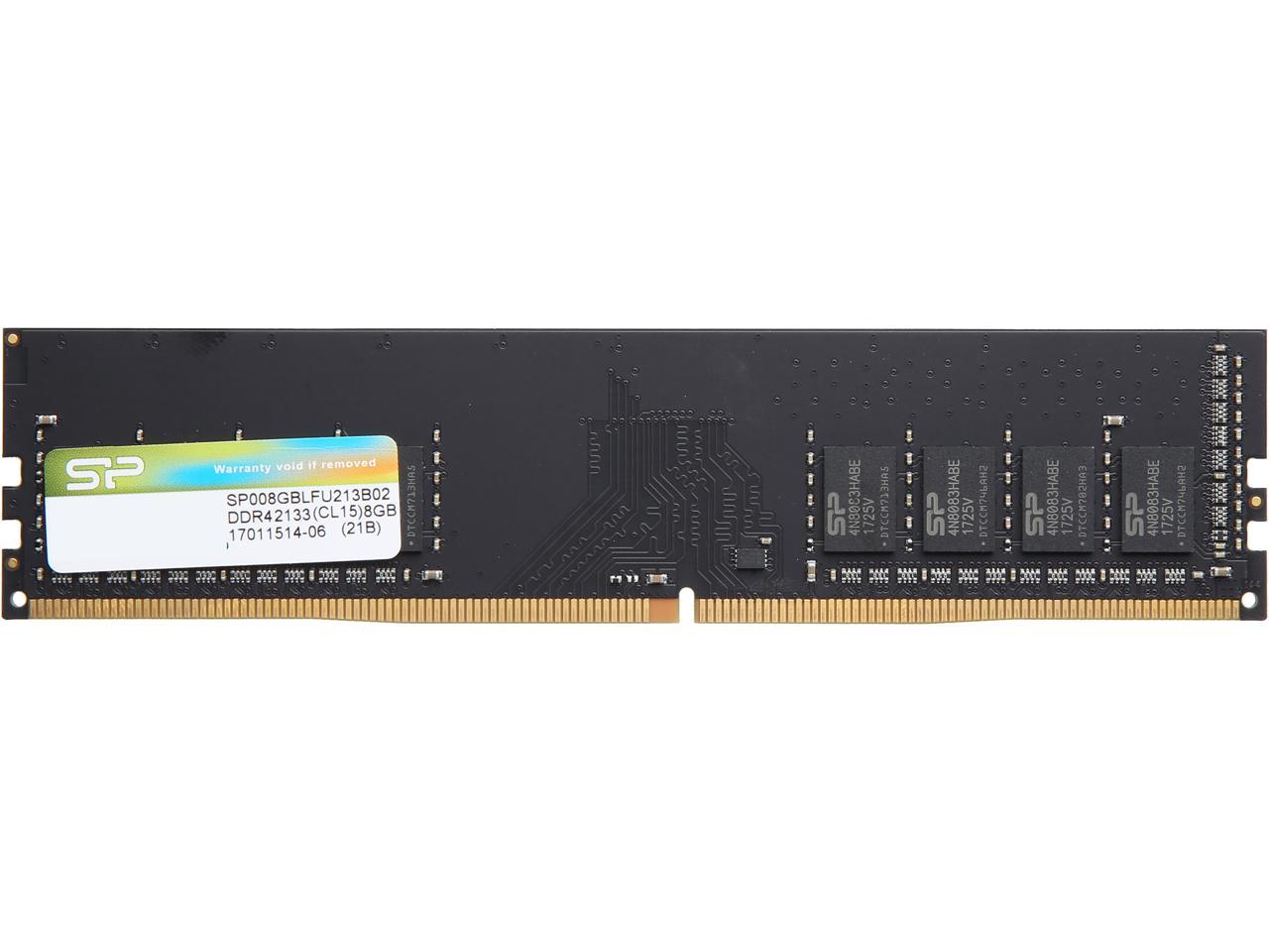 Silicon Power 8GB 288-Pin DDR4 SDRAM DDR4 2133 Desktop Memory Model SP008GBLFU213B02