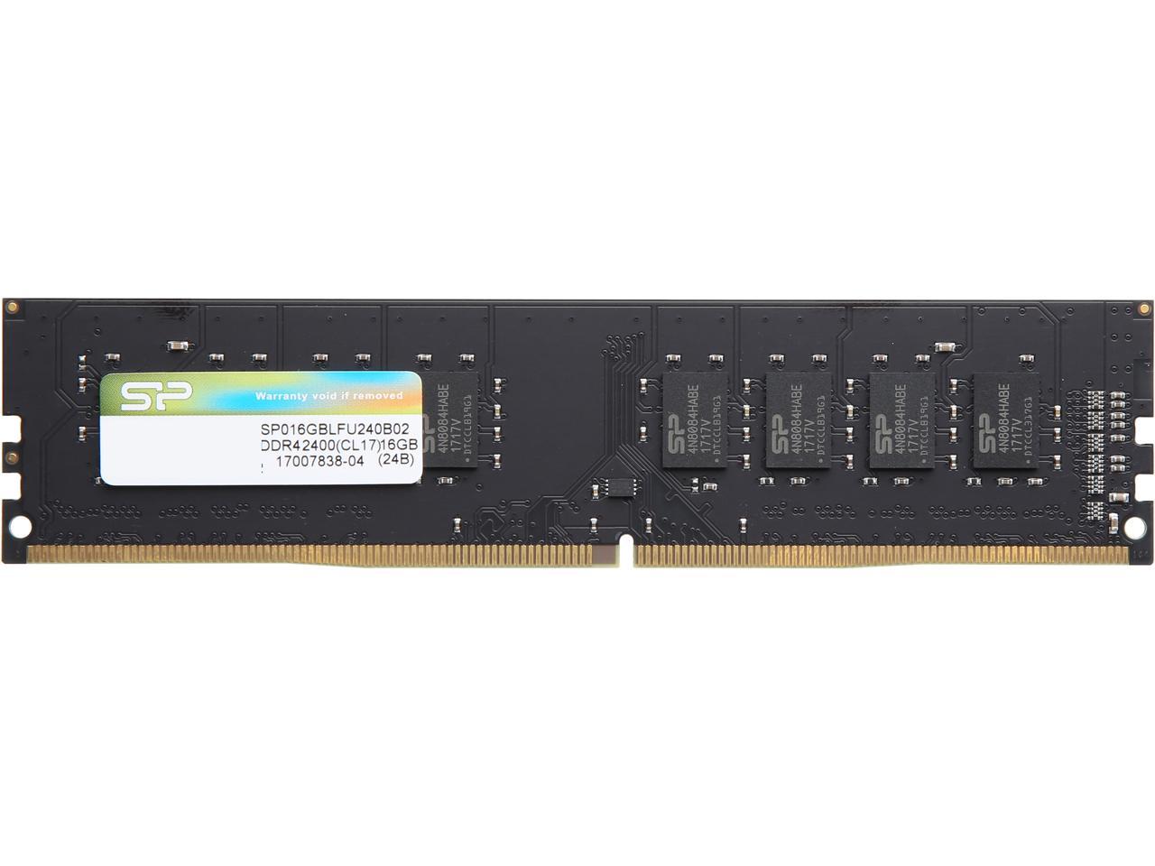 Silicon Power 16GB 288-Pin DDR4 SDRAM DDR4 2400 (PC4 19200) Desktop Memory Model SP016GBLFU240B02