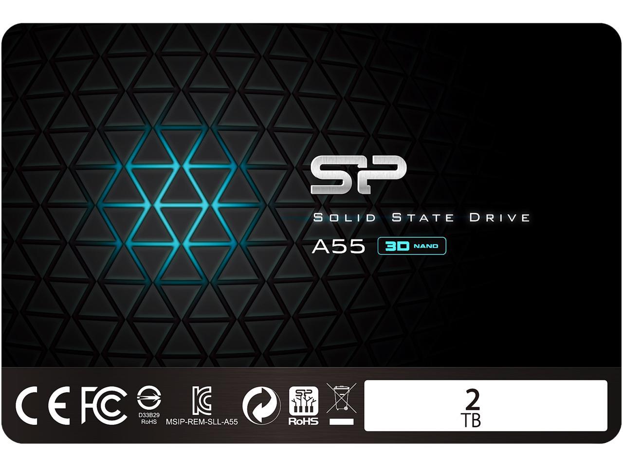 Silicon Power Ace A55 2.5" 2TB SATA III 3D TLC Internal Solid State Drive (SSD) SP002TBSS3A55S25