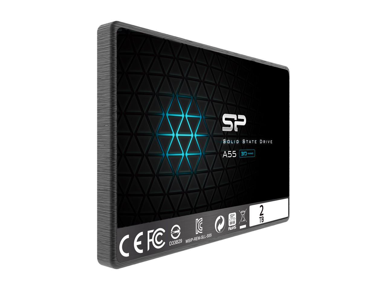 Silicon Power Ace A55 2.5" 2TB SATA III 3D TLC Internal Solid State Drive (SSD) SP002TBSS3A55S25