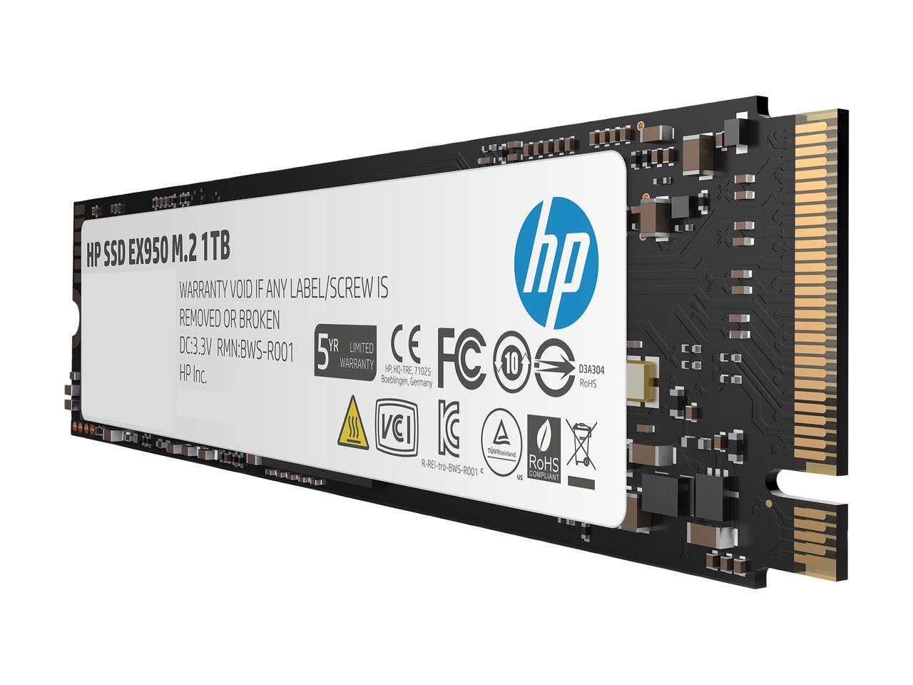 HP EX950 M.2 2280 1TB PCle Gen3 x4, NVMe1.3 3D NAND Internal Solid State Drive (SSD) 5MS23AA#ABC
