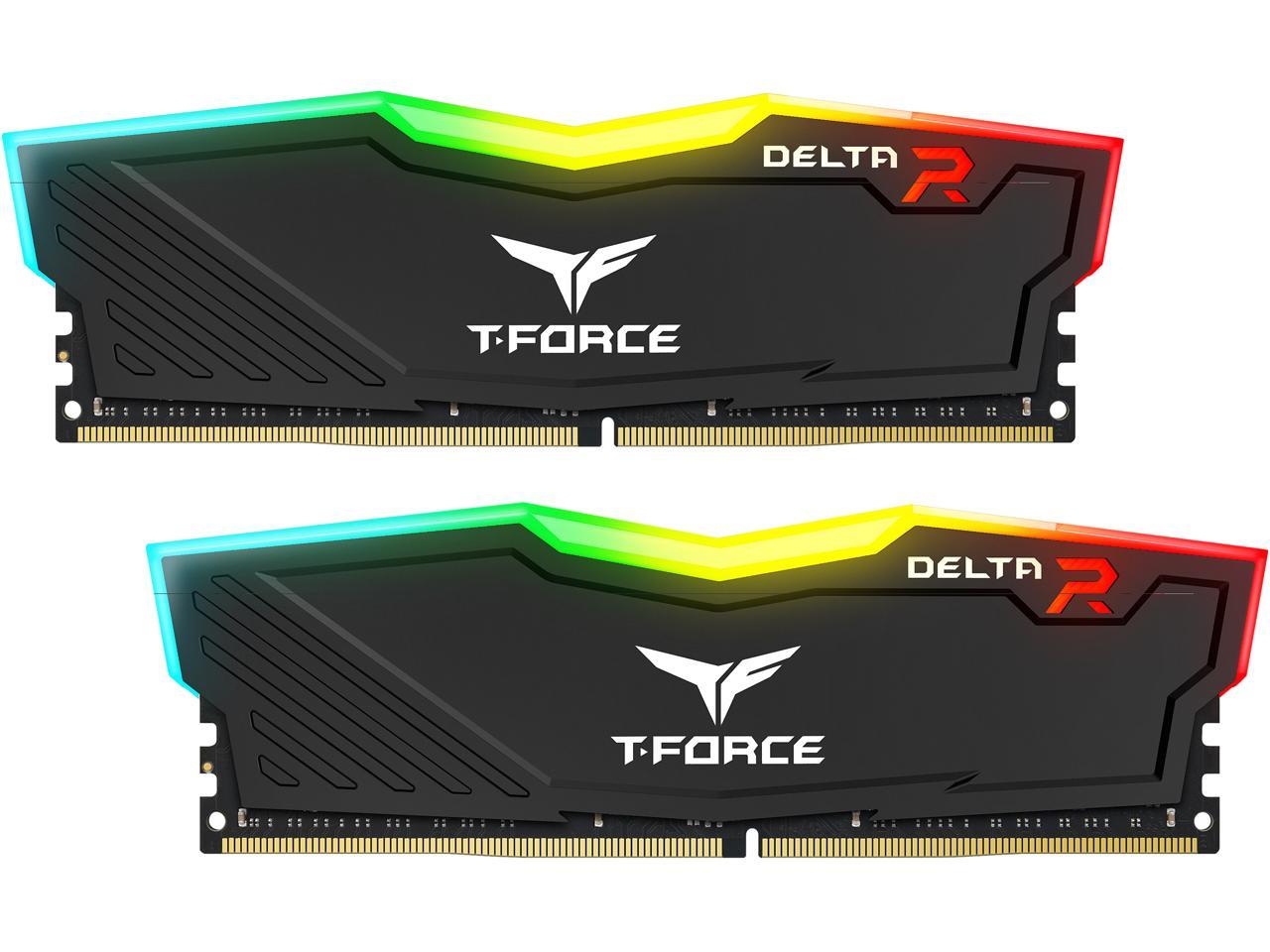 Team T-Force Delta RGB 16GB (2 x 8GB) 288-Pin DDR4 SDRAM DDR4 3000 (PC4 24000) Desktop Memory Model TF3D416G3000HC16CDC01