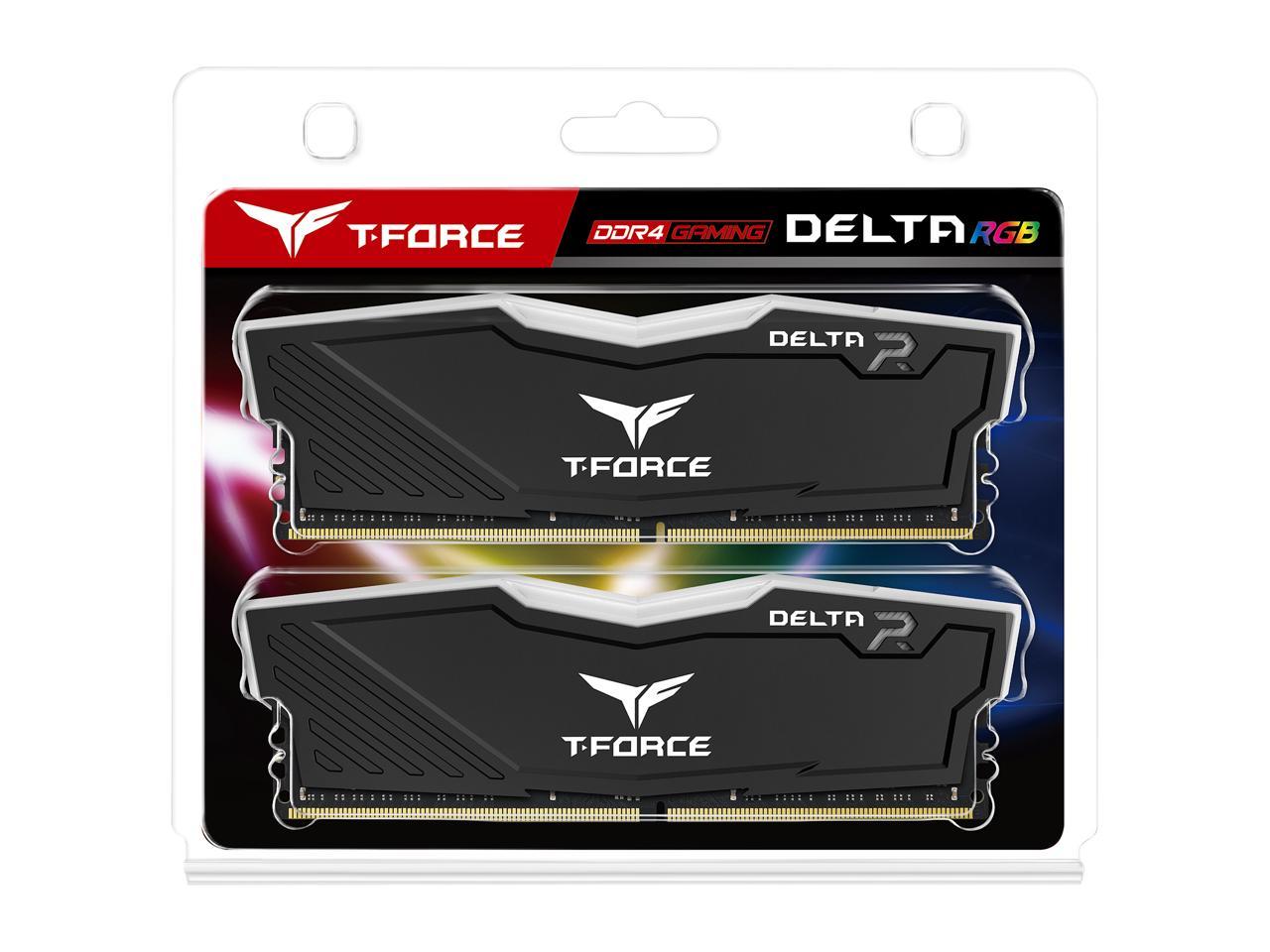 Team T-Force Delta RGB 16GB (2 x 8GB) 288-Pin DDR4 SDRAM DDR4 3000 (PC4 24000) Desktop Memory Model TF3D416G3000HC16CDC01