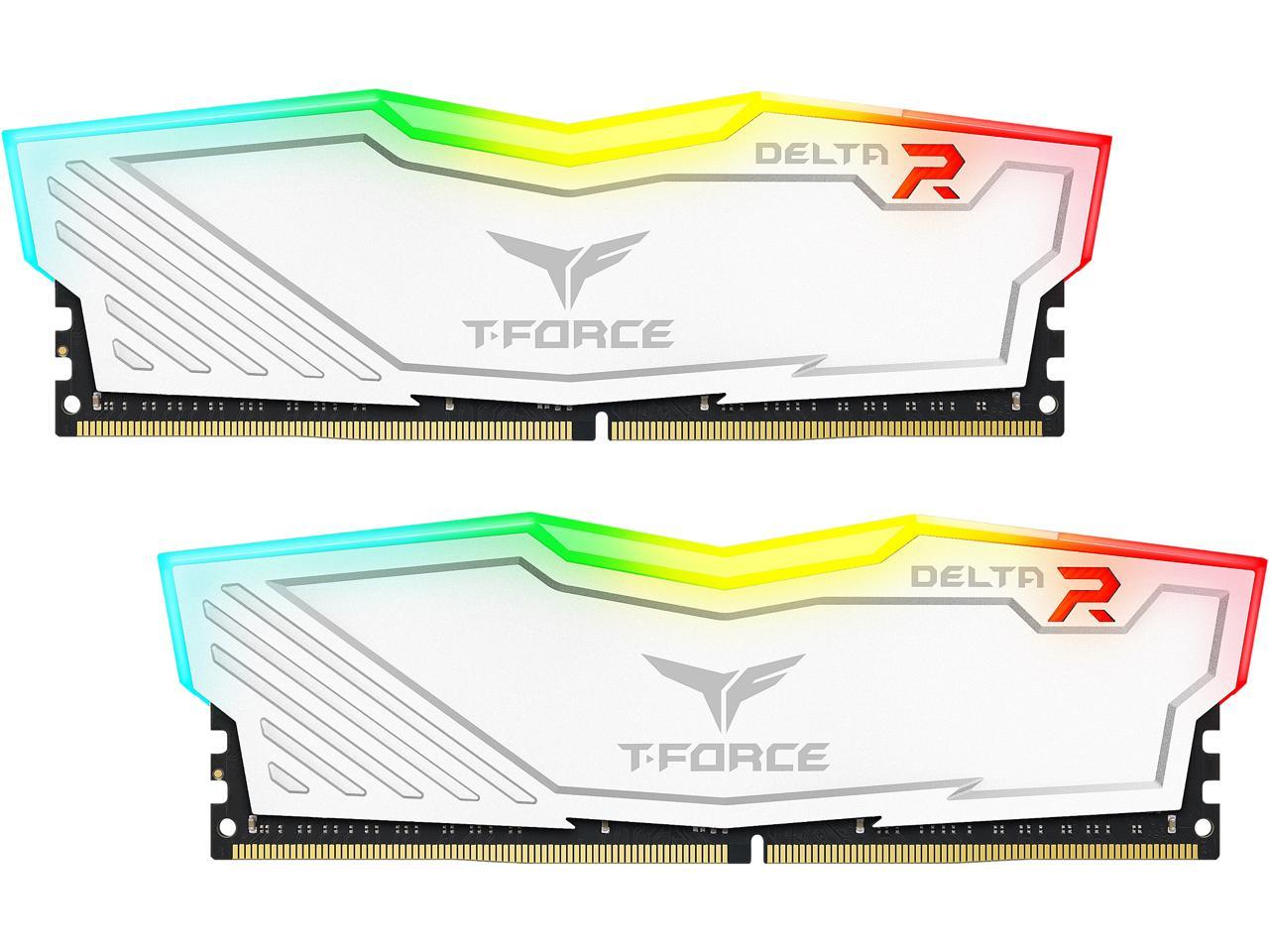 Team T-Force Delta RGB 32GB (2 x 16GB) 288-Pin DDR4 SDRAM DDR4 3000 (PC4 24000) Desktop Memory Model TF4D432G3000HC16CDC01