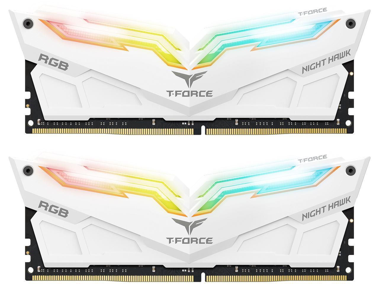 Team T-Force Night Hawk RGB 32GB (2 x 16GB) 288-Pin DDR4 SDRAM DDR4 3000 (PC4 24000) Desktop Memory Model TF2D432G3000HC16CDC01