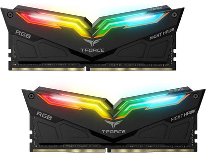 Team T-Force Night Hawk RGB 16GB (2 x 8GB) 288-Pin DDR4 SDRAM DDR4 3600 (PC4 28800) Desktop Memory Model TF1D416G3600HC18EDC01