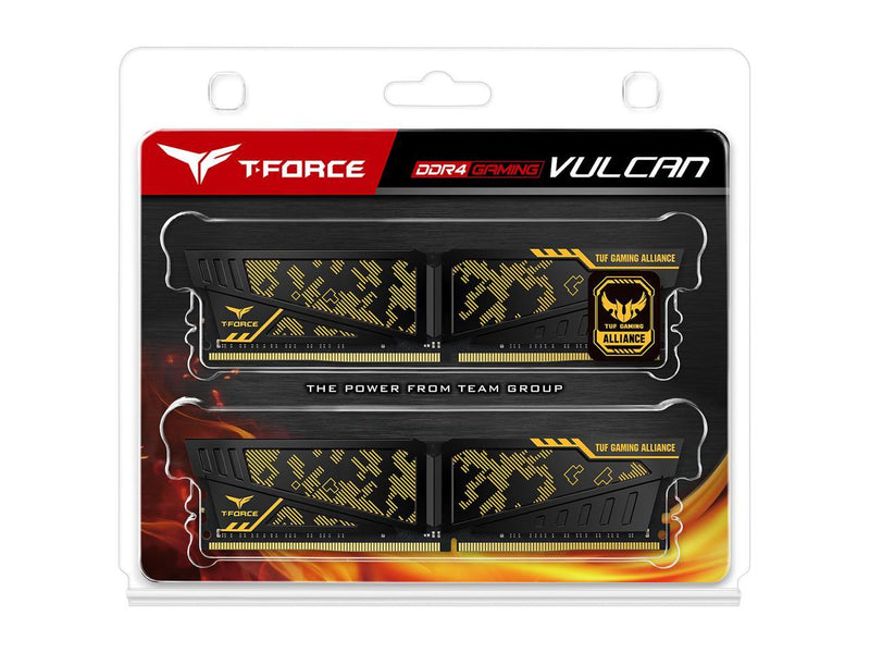 Team T-FORCE VULCAN TUF Gaming Alliance 16GB (2 x 8GB) 288-Pin DDR4 SDRAM DDR4 2400 (PC4 19200) Desktop Memory Model TLTYD416G2400HC14DC01