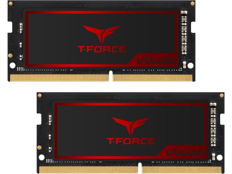 Team T-Force Vulcan 32GB (2 x 16GB) 260-Pin DDR4 SO-DIMM DDR4 2666 (PC4 21300) Laptop Memory Model TLRD432G2666HC18FDC-S01